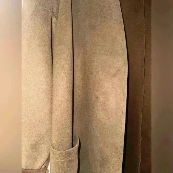 Zara Basic Collection, Brown Faux Suede, Open Blazer, Size M - Picture 2 of 3